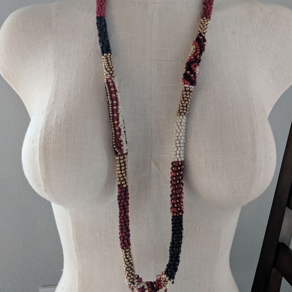 Chico's Tribal long beaded necklace